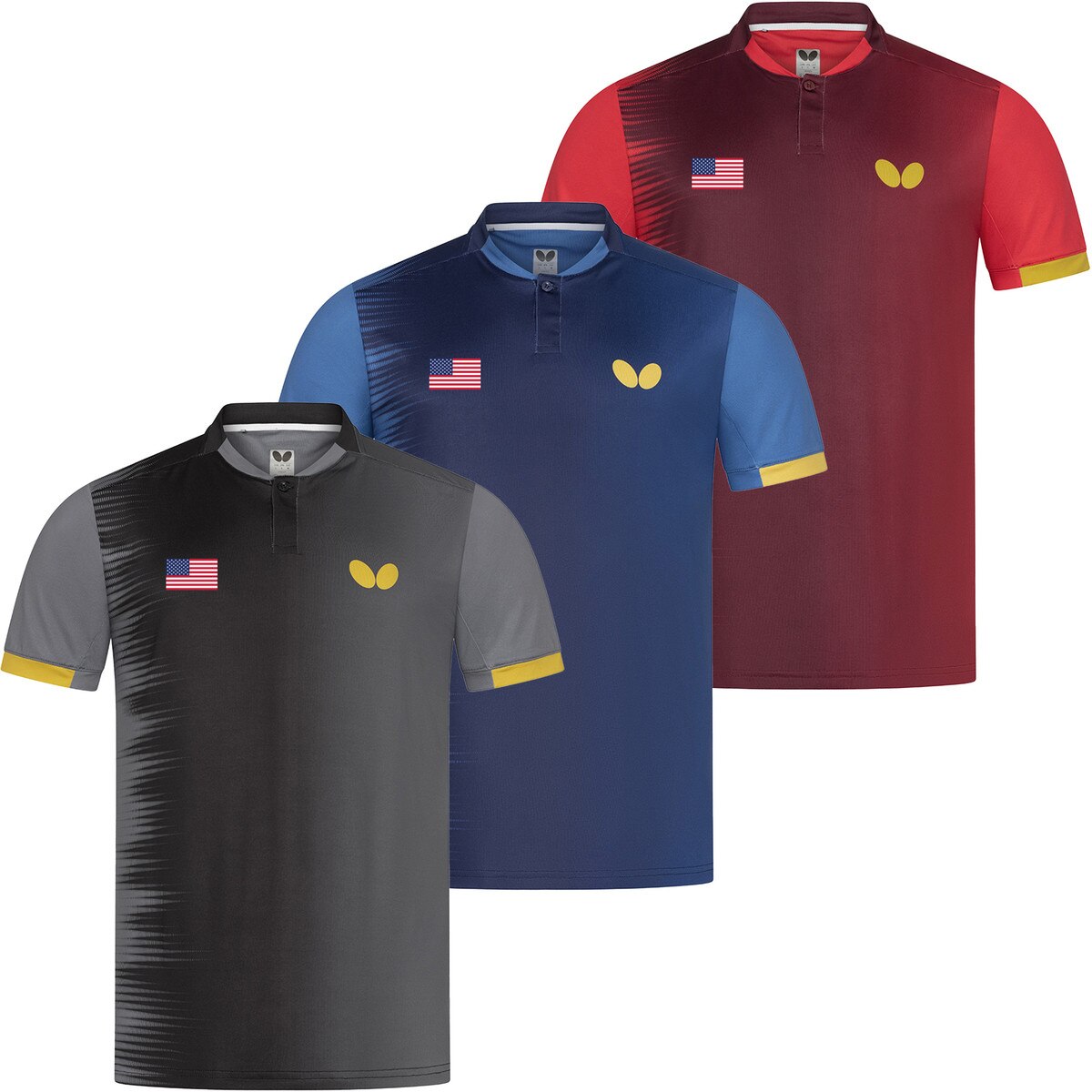 Butterfly Table Tennis USA Team Shirt 26 - Three Colors